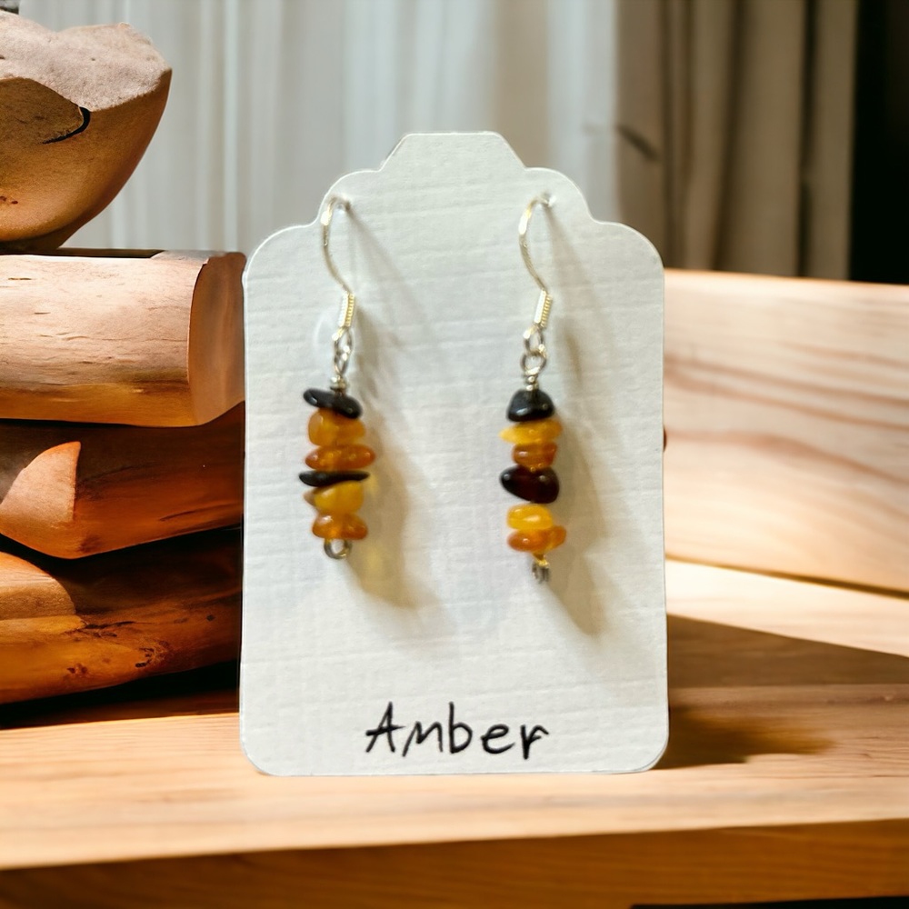 Natural Amber Earrings
